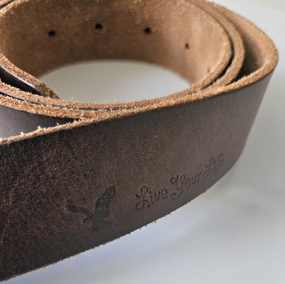 American Eagle Outfitters Genuine Leather Belt w/ Rhinestone Buckle Women M - Picture 2 of 3